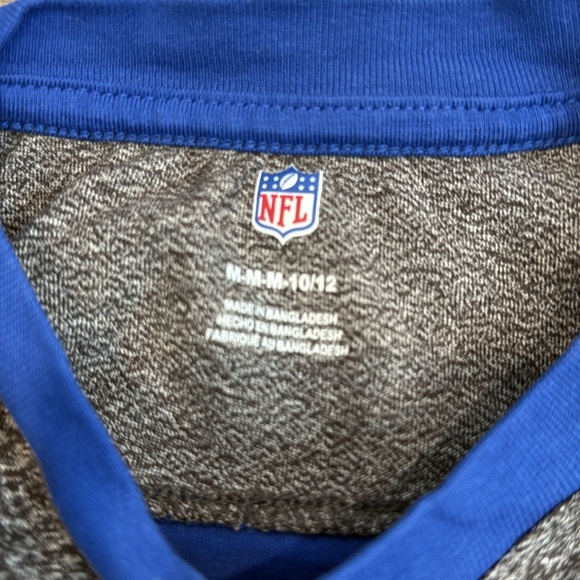 New York Giants Kids Blue and Gray T-Shirt (10/12) - Picture 2 of 2